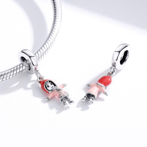 925 Sterling Silver Sunshine Girl Bead Pendant For Diy Bracelets And Necklaces Charms & Pendants