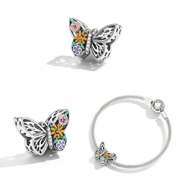 925 Sterling Silver Diy Butterfly Bracelet With Pearl Accents Bsc588 Bracelets