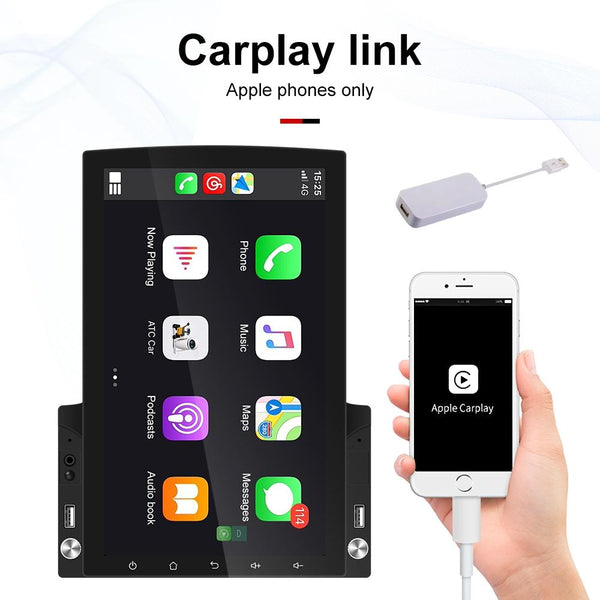 9.7 Inch Vertical Screen Android Car Mp5 Player With Hd 2.5D Glass + 4 Lights Camera Video In Dash Units W/O Gps