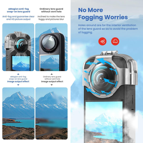 Amagisn Protective Lens Guard For Insta360 X3 Camera Silicone Case Camera Drone Accessories