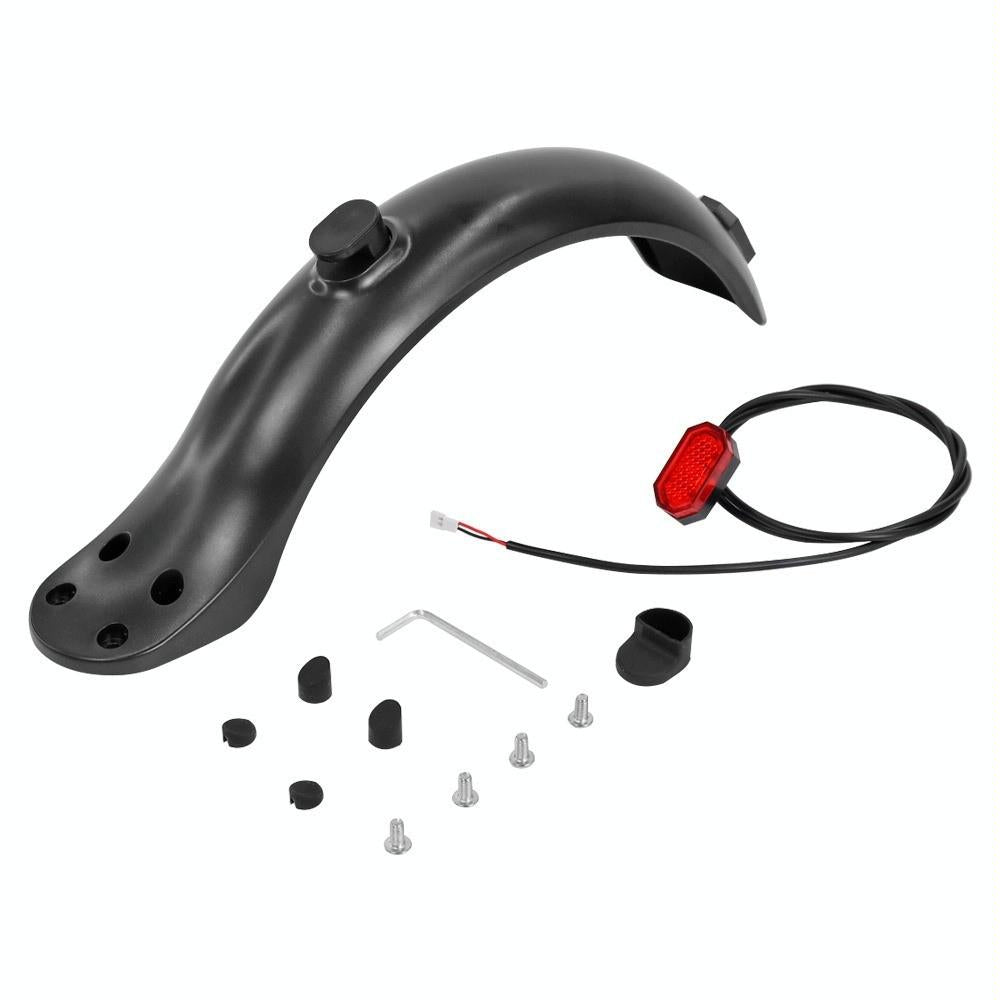 8.5 Inch Rear Fender For Xiaomi M365 / 1S Pro Scooter Plastic 4 Holes Fender+Tail Light Set Accessories Parts