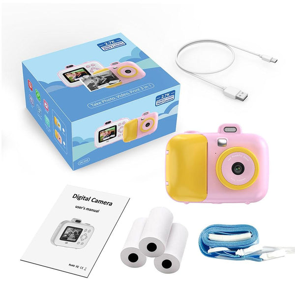 Smart Kids Thermal Camera With Printing Paper 2.4 Blue Focus_Blue Yellow Digital Cameras