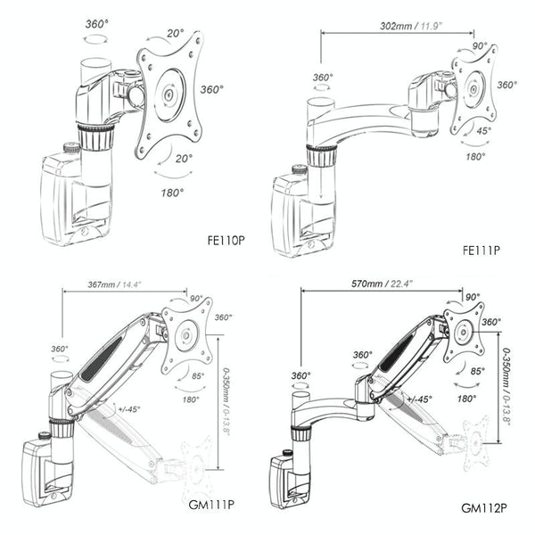 Monitor Bracket For Easy Lifting And Rotation Monitor Mounts & Stands