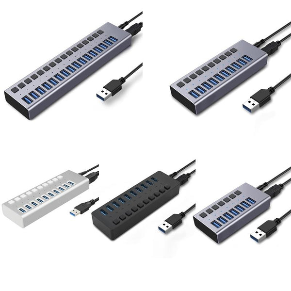 10 Port Usb3.0 Aluminum Docking Hub Usb Cables Hubs & Adapters