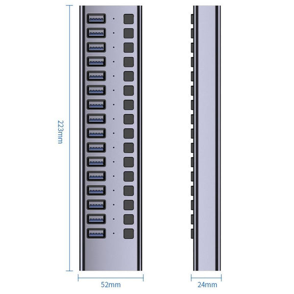 10 Port Usb3.0 Aluminum Docking Hub Usb Cables Hubs & Adapters