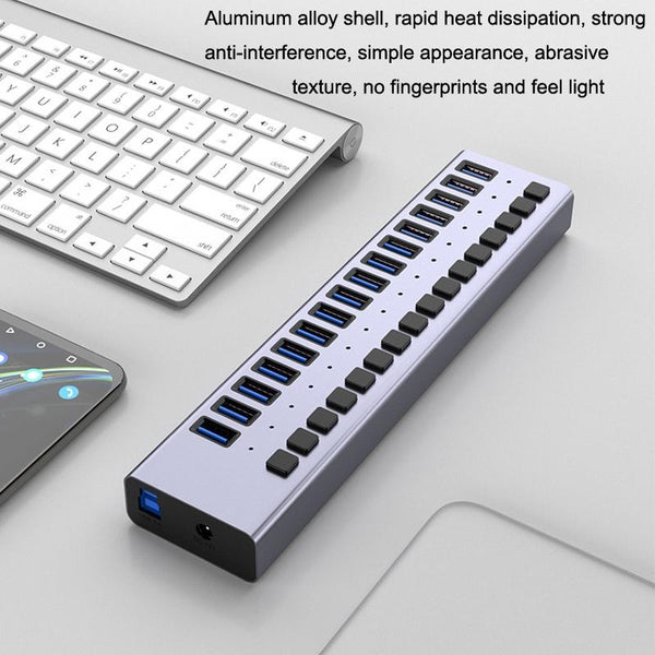 10 Port Usb3.0 Aluminum Docking Hub Usb Cables Hubs & Adapters