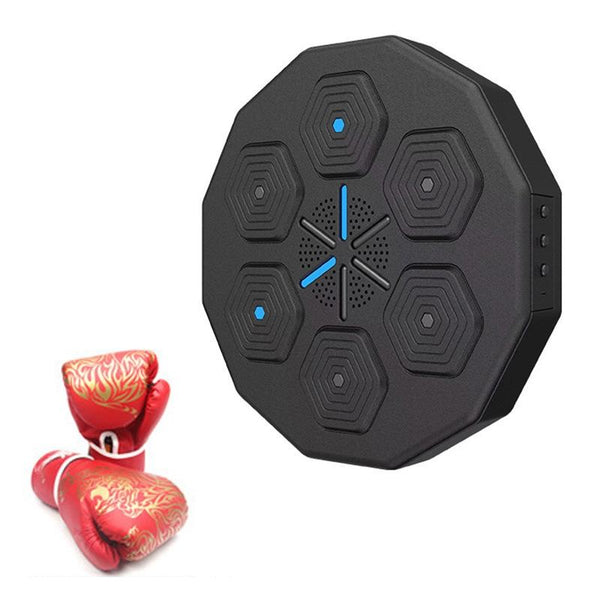 Smart Wall Mounted Boxing Trainer With Adult Gloves Red Strike Pads & Mitts