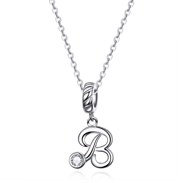 925 Sterling Silver Personalized Letter Pendant For Diy Bracelets And Necklaces Style Charms & Pendants