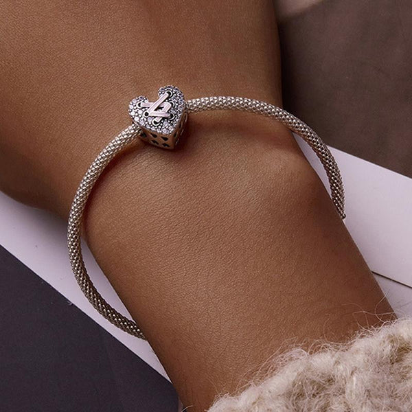 Diy Pearl Pink Bracelet With Retro Fantasy Pendant Charms & Pendants