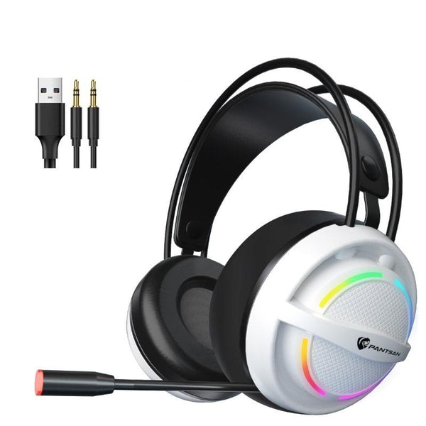 Psh 100 Usb Gaming Earphones With Mic White Headphones