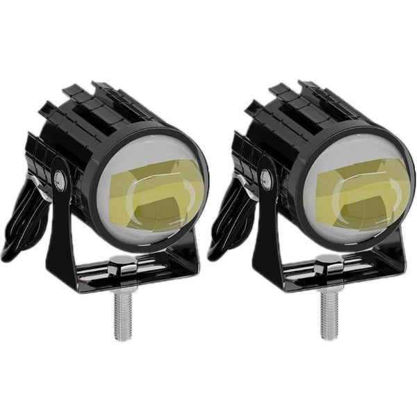 1Pair 12V 85V Motorcycle Headlights Dual Colour Automotive Led Working Colour: White + Light With Flashing Yellow Other Lighting Parts