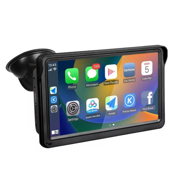 7 Inch Bluetooth 5.0 Carplay Monitor Portable Compatible With Most Vehicles Display + Camera Rear View Monitors/Cams & Kits