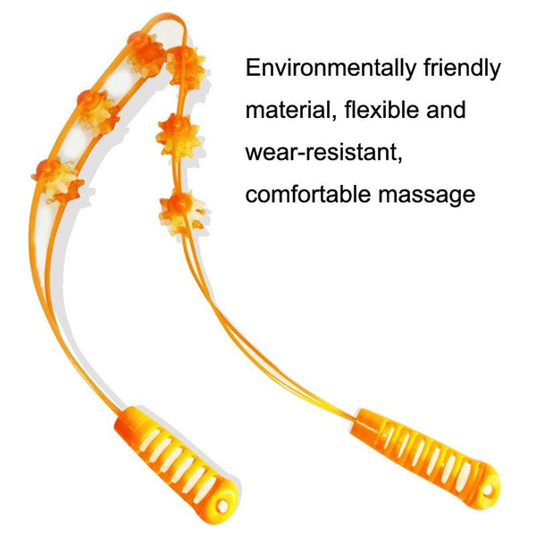 3 Wheel Manual Back Massager Green Massagers