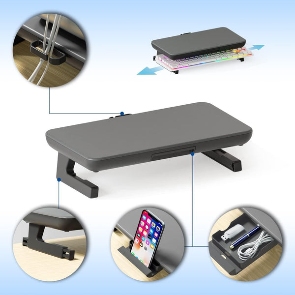 Laptop Stand With Storage Drawer Height Riser Upgrade Other Laptop & Desktop Accs