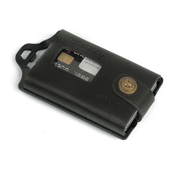 Stainless Steel Edc Wallet Black Metal Card Holder Wallets