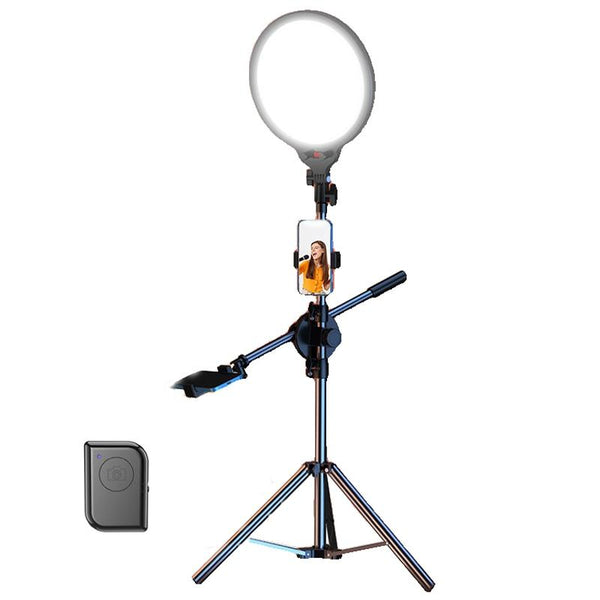 Full Screen Selfie Ring Light Tripod Set For Live Stream 210Cm Height Selfie Lights