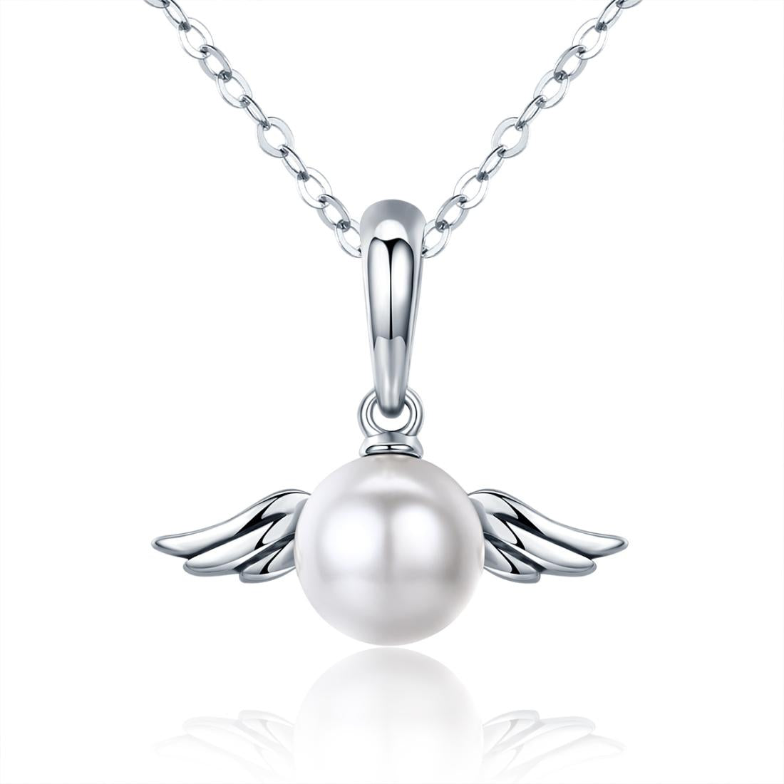 925 Sterling Silver Angel Wing Pendant With Shell Bead Charm For Diy Bracelets Style Pendent + Necklace Necklaces & Pendants