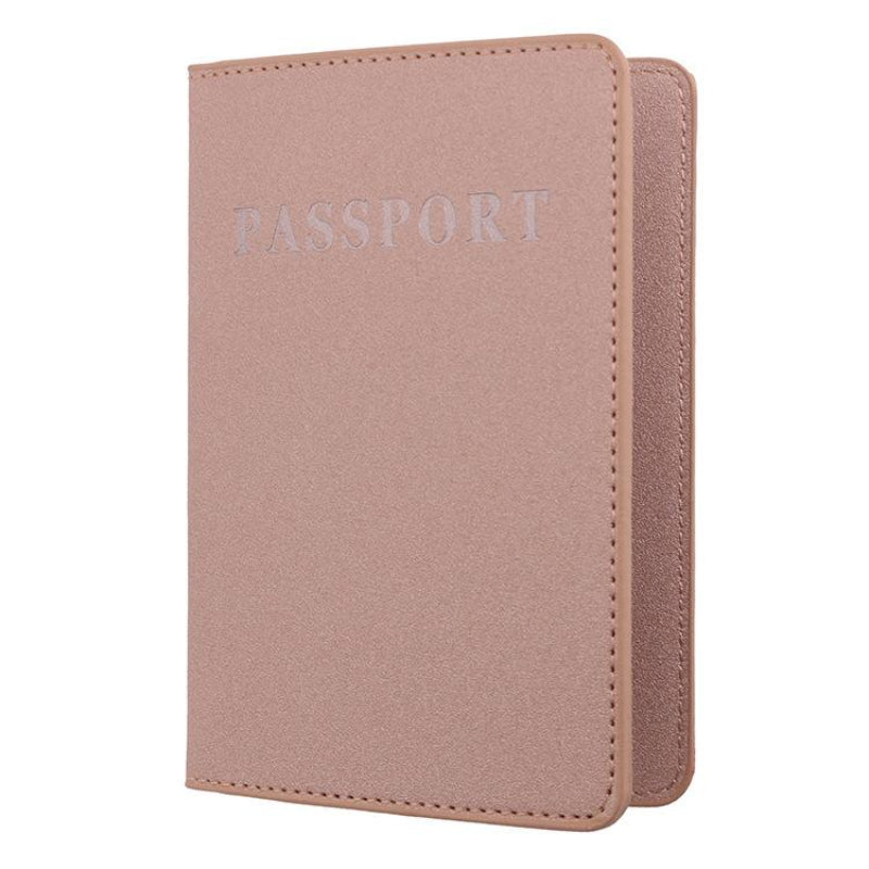 Khaki Frosted Pu Multi Card Passport Holder For Travel Abroad Travel Wallets