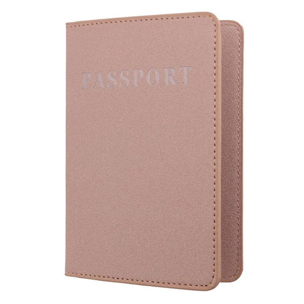 Khaki Frosted Pu Multi Card Passport Holder For Travel Abroad Travel Wallets
