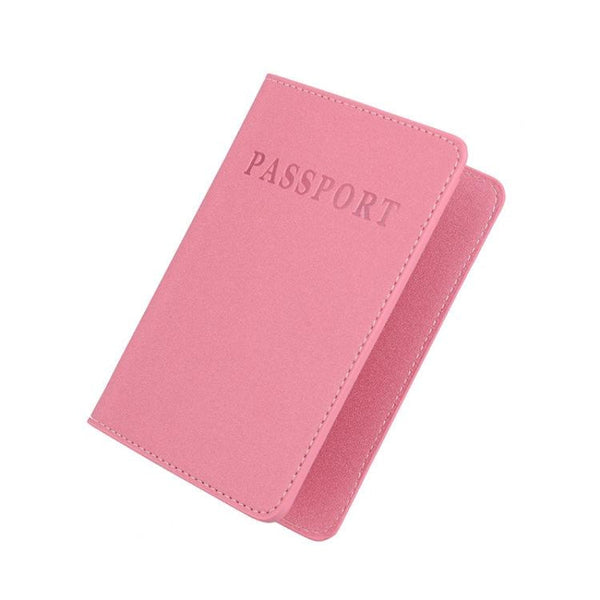 Khaki Frosted Pu Multi Card Passport Holder For Travel Abroad Travel Wallets