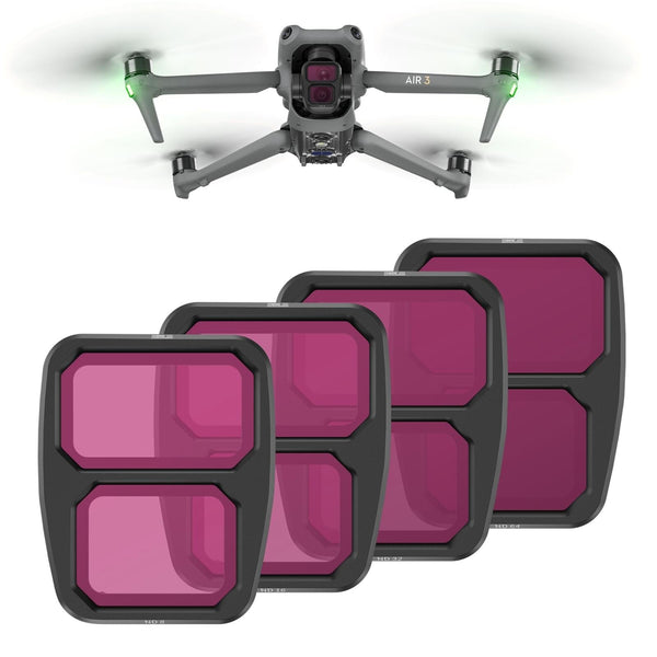 Versatile 4 In 1 Lens Filter For Dji Air 3 Drone Nd8/16/32/64 Camera Drone Accessories