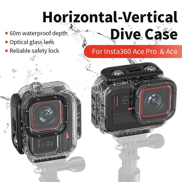 60M Waterproof Dive Shell For Magisn Camera Horizontal & Vertical Shooting Underwater Cases & Housings