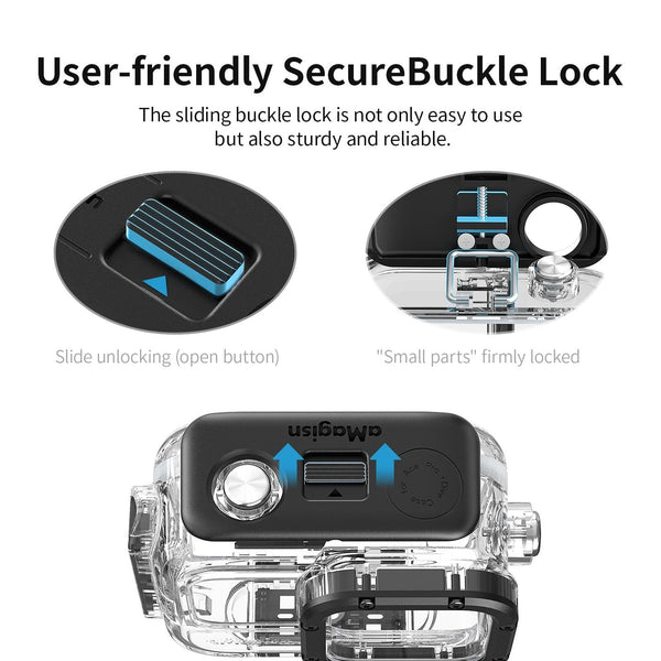 60M Waterproof Dive Shell For Magisn Camera Horizontal & Vertical Shooting Underwater Cases & Housings