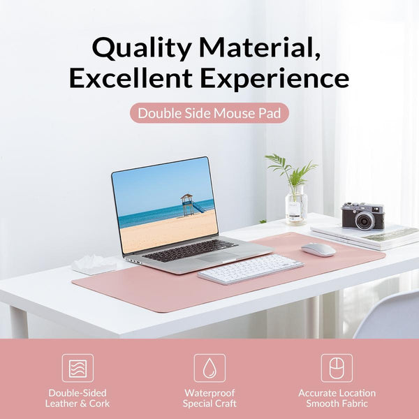 Reversible Mouse Pad 200 X 300Mm Cork & Pink Mouse Pads & Wrist Rests