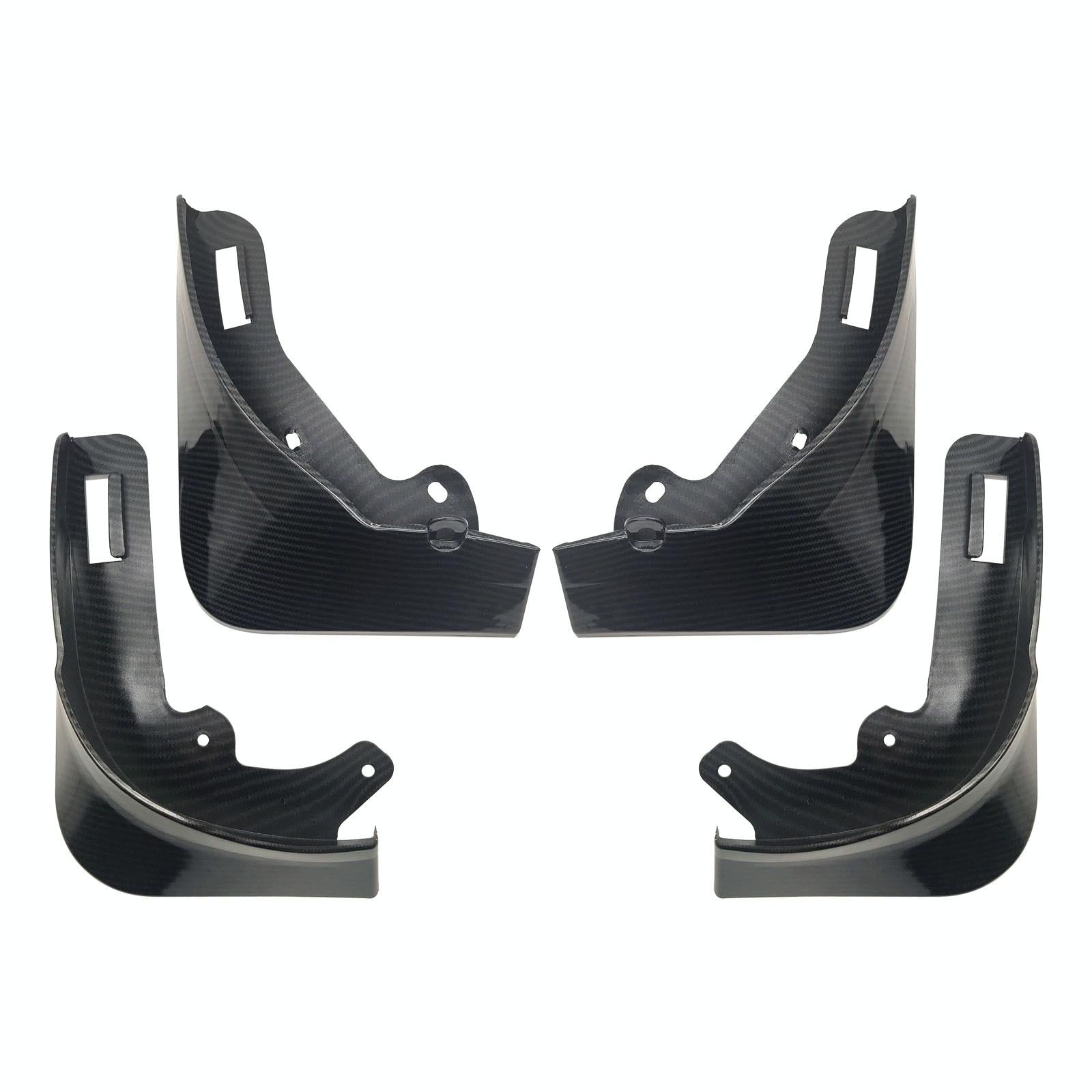 For Tesla Model Y Car Punch Free Front And Rear Wheel Soft Rubber Fender Guard Carbon Fiber Fenders & Mud Guards