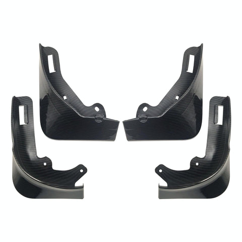 For Tesla Model Y Car Punch Free Front And Rear Wheel Soft Rubber Fender Guard Carbon Fiber Fenders & Mud Guards