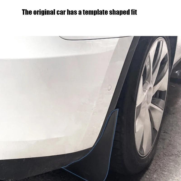 For Tesla Model Y Car Punch Free Front And Rear Wheel Soft Rubber Fender Guard Carbon Fiber Fenders & Mud Guards
