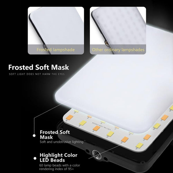 Parallel Rechargeable Clip Fill Light 60 Leds 3 Modes Front & Back A Type Blue Other Lighting & Studio