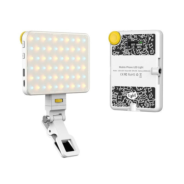 Parallel Rechargeable Clip Fill Light 60 Leds 3 Modes Front & Back A Type Blue Other Lighting & Studio