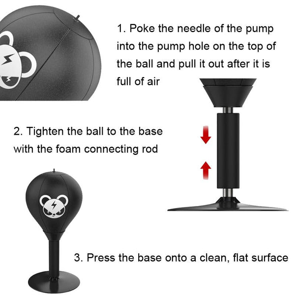 Desktop Speed Ball For Boxing Training Monkey Design + Pump Punching Bags