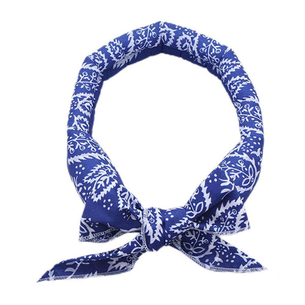 3 Piece Cooling Bandana Neck Wraps For Summer Blue Leaves Scarves & Wraps