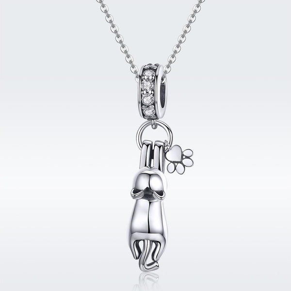 925 Sterling Silver Cat Charm For Diy Bracelet Style Pendant Charms & Pendants