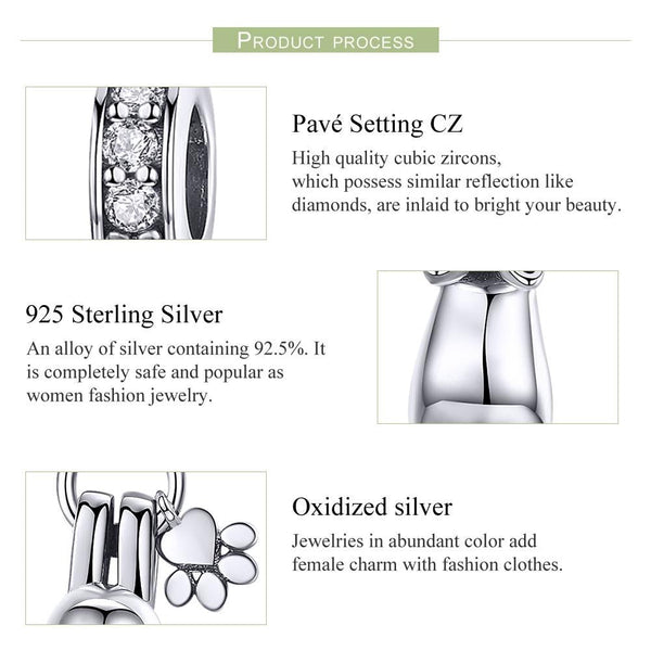 925 Sterling Silver Cat Charm For Diy Bracelet Style Pendant Charms & Pendants