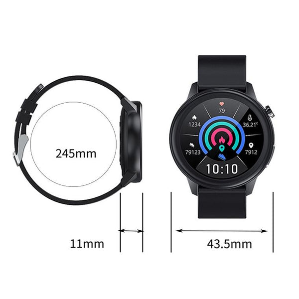 1.3 Inch Blue Silicone Heart Rate Smart Watch Smart Watches