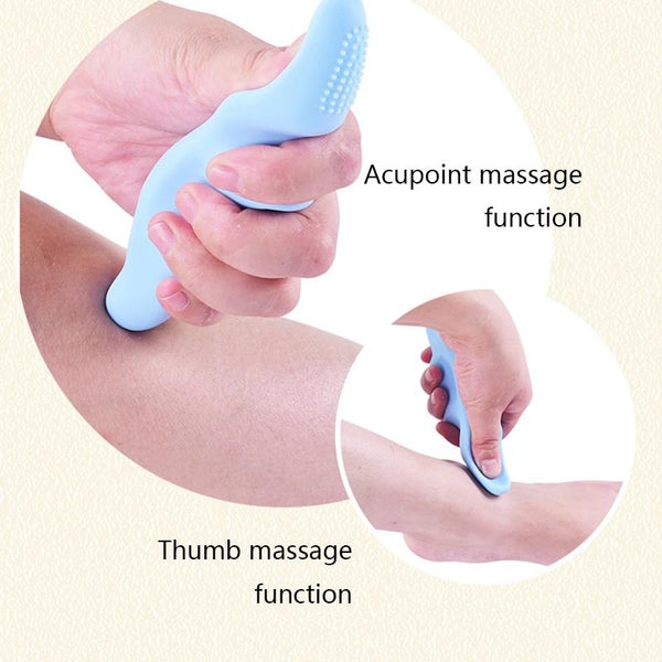 Silicone Thumb Massager For Muscle Relaxation And Fascia Blue Massagers