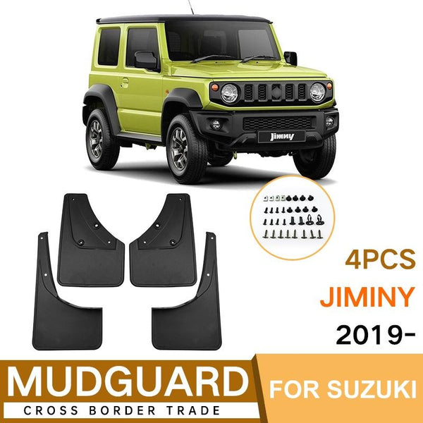 For Suzuki Jimny 2019 2023 4Pcs / Set Car Auto Soft Plastic Splash Flaps Fender Guard Fenders & Mud Guards