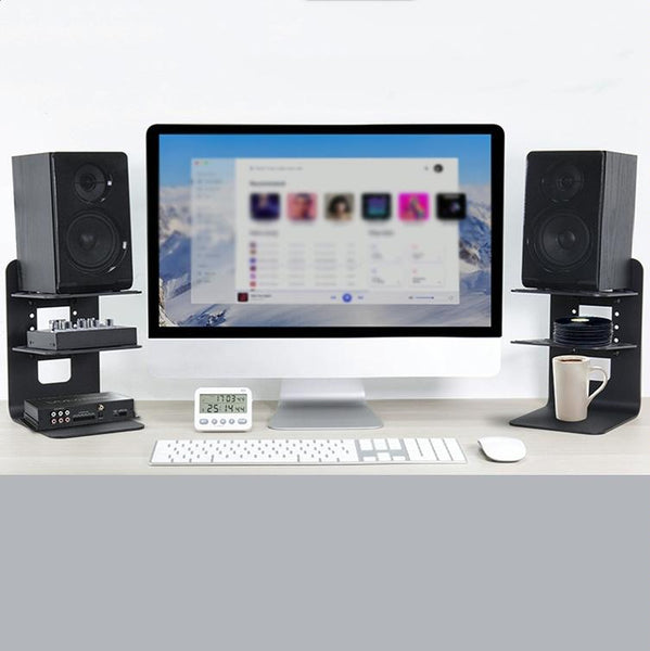 Double Layer Portable All Aluminum Laptop Stand With Cooling Speaker Stands Holders & Car Mounts