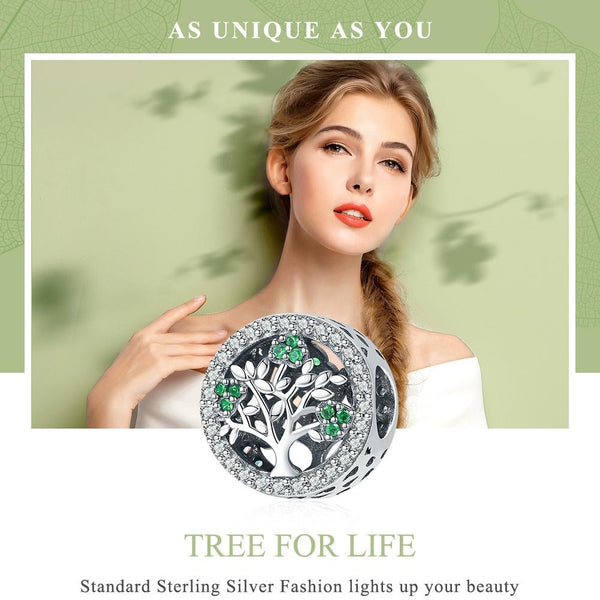 925 Sterling Silver Tree Of Life Diamond Pendant Set Style Bead + Chain Chains Necklaces