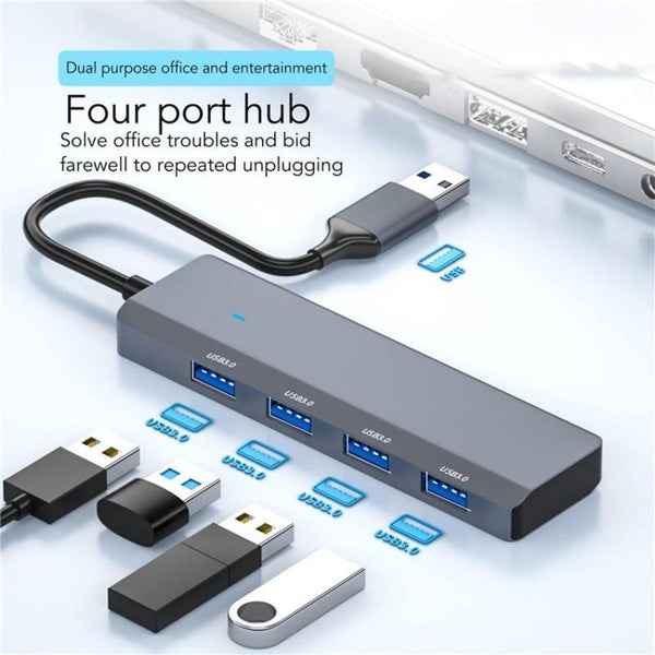 4 Port Usb3.0 Laptop Docking Station Laptop Power Adapters/Chargers