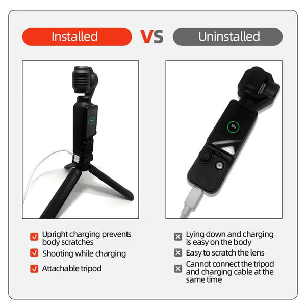 Quick Release Mount Adapter For Dji Osmo Pocket 3 Camera 1 / 4 Inch Hole With Tripod Tripod Mount Accessories