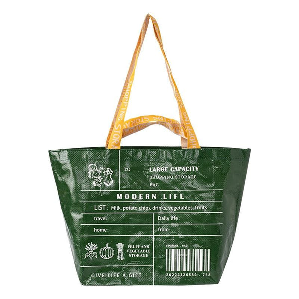 Eco Friendly Large Capacity Folding Shopping Bag Beige Shopping Trolleys Baskets