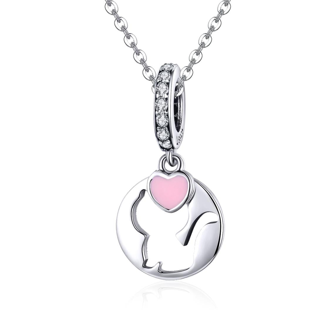 925 Sterling Silver Cat Pendant For Diy Bracelets & Necklaces Style Pendent + Chain Charms & Pendants