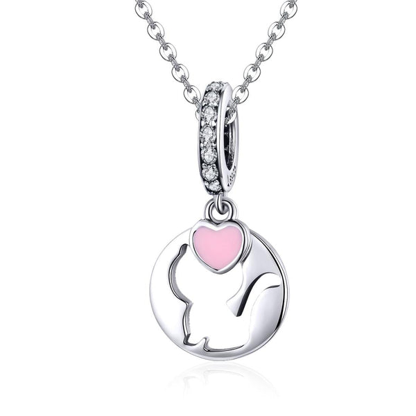 925 Sterling Silver Cat Pendant For Diy Bracelets & Necklaces Style Pendent + Chain Charms & Pendants