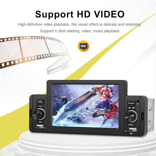 5 Inch Car Mp5 Player W / Bluetooth & Microphone + 4 Lights Camera Video In Dash Units W/O Gps