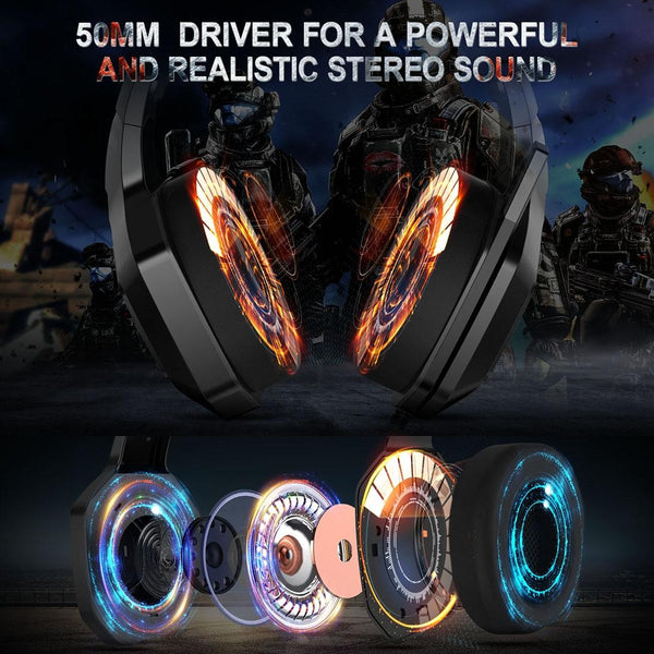 Rgb Led Gaming Headset With Wired Connection Headsets