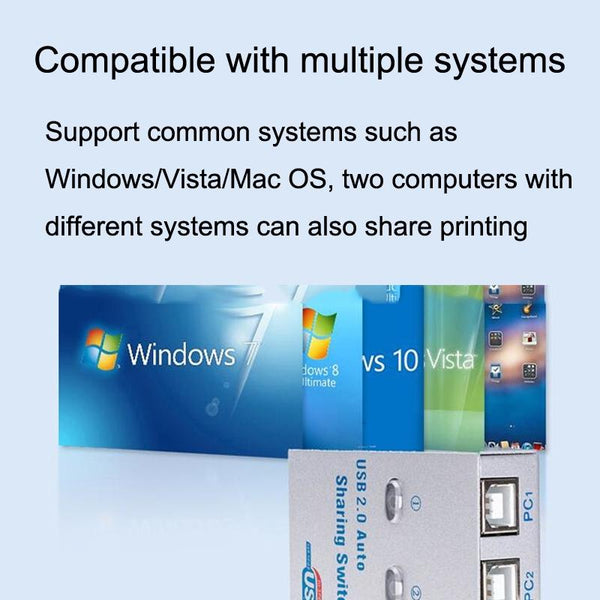 2 In 1 Usb Print Switcher Silver Kvm Switches